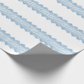 Blue Fancylines Geschenkpapier (Ecke)