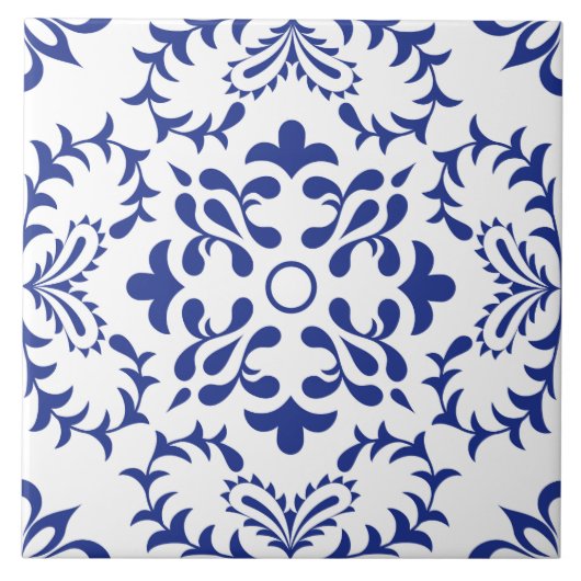 Blue Fanfare Fliese (Vorderseite)