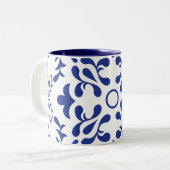 Blue Fanfare Zweifarbige Tasse (Vorderseite Links)