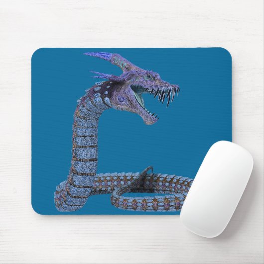 Blue Fantasy Dragon Mousepad (Mit Mouse)