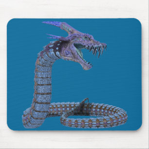 Blue Fantasy Dragon Mousepad