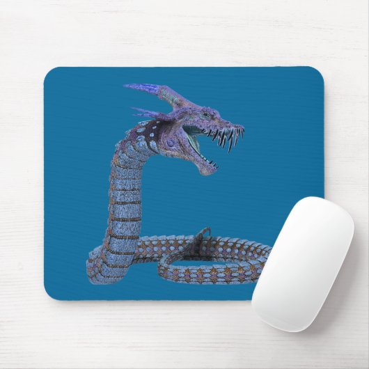 Blue Fantasy Dragon Mousepad (Mit Mouse)