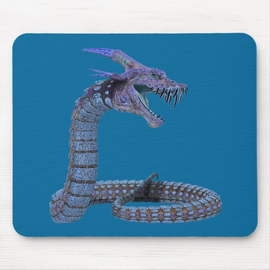 Blue Fantasy Dragon Mousepad (Vorne)