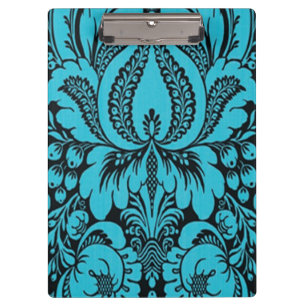 Blue Fantasy Floral Clipboard Klemmbrett