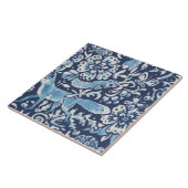 Blue Fantasy Forest Mural Woods Fox unten rechts Fliese (Seite)