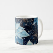 Blue Fantasy Poinsettia Kaffeetasse (VorderseiteRechts)