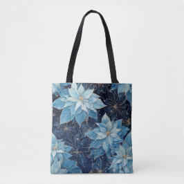 Blue Fantasy Poinsettia Tasche