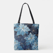 Blue Fantasy Poinsettia Tasche (Rückseite)
