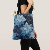 Blue Fantasy Poinsettia Tasche (Von Nahem)
