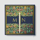 Blue Fantasy Royal Medieval Sword Wedding Gästebuch (Rückseite)