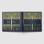 Blue Fantasy Royal Medieval Sword Wedding Gästebuch (Voll)