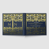 Blue Fantasy Royal Medieval Sword Wedding Gästebuch (Voll)