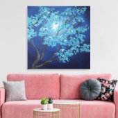 Blue Fantasy Tree Romantic Art Wedding Geschenk Leinwanddruck (Insitu (Wohnzimmer))
