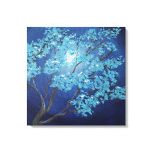 Blue Fantasy Tree Romantic Art Wedding Geschenk