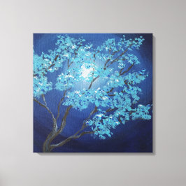 Blue Fantasy Tree Romantic Art Wedding Geschenk Leinwanddruck