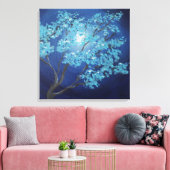Blue Fantasy Tree Romantic Art Wedding Geschenk Leinwanddruck (Insitu (Wohnzimmer))