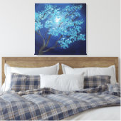 Blue Fantasy Tree Romantic Art Wedding Geschenk Leinwanddruck (Insitu (Schlafzimmer))