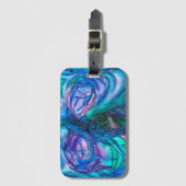 Blue Fantasy Watercolor Gepäckanhänger (Vorderseite Vertikal)