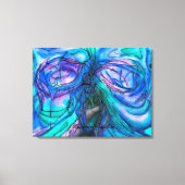 Blue Fantasy Watercolor Leinwanddruck (Vorderseite)