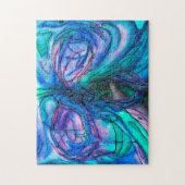 Blue Fantasy Watercolor Puzzle (Vertikal)