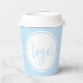 BLUE FARBGESCHÄFTSLOGO MARKIERT EINFACHES UNTERNEH PAPPBECHER (Rückseite)