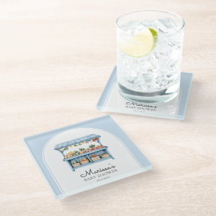 Blue Farmers Market Baby Boy Shower Glasuntersetzer