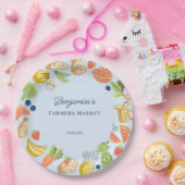 Blue Farmers Market Farm Fresh Birthday Pappteller (Party)