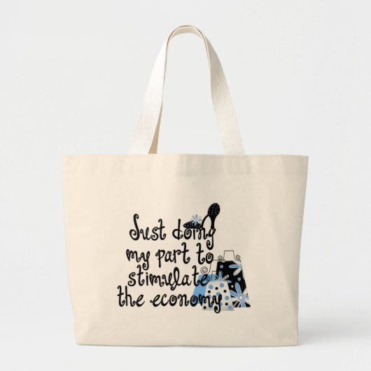 Blue Fashion Tote Bag Jumbo Stoffbeutel (Vorne)