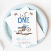 Blue Fast One Dirt Bike Einladung