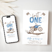 Blue Fast One Dirt Bike Einladung
