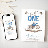 Blue Fast One Dirt Bike Einladung