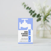 Blue Faucet Ihr Name Waterflow Visitenkarte (Stehend Vorderseite)