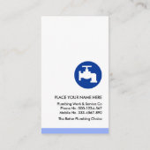 Blue Faucet Ihr Name Waterflow Visitenkarte (Rückseite)