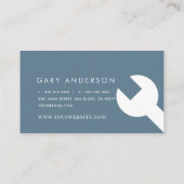 Blue Faucet & Pipes Plumbing Visitenkarte (Rückseite)