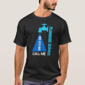 Blue Faucet Plumbing Service T-Shirt (Vorderseite)