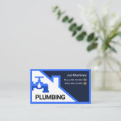 Blue Faucet Rooftop Building Frame Visitenkarte (Stehend Vorderseite)