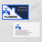 Blue Faucet Rooftop Building Frame Visitenkarte (Vorne/Hinten)