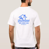 Blue Faucet Zuhause Plumbing T-Shirt (Rückseite)