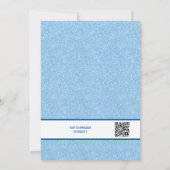 Blue Faux Glitter LAST TOAST Bachelorette Party Einladung (Rückseite)