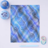 Blue Faux Snakeskin Bulk Scrapbook Paper Pages Flyer (Einzeln)