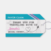 Blue Favor Anspruchsrecht Brautparty Geschenkanhänger (Vorderseite (Horizontal))