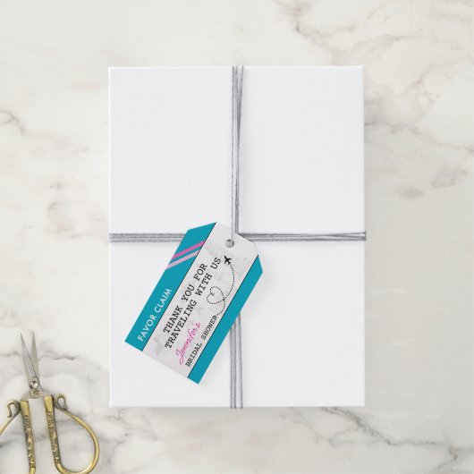 Blue Favor Anspruchsrecht Brautparty Geschenkanhänger (Mit Garn)