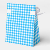 Blue-Favor Box Gingham-Caribbean Geschenkschachtel (Rückseite)