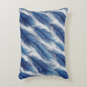 Blue Feather Design Art Print Dekokissen (Vorderseite(Vertikal))