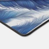 Blue Feather Design Art Print Schreibtischunterlage (Ecke)