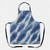 Blue Feather Design Art Print Schürze (Vorderseite)