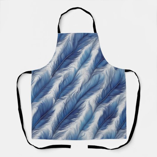 Blue Feather Design Art Print Schürze (Vorderseite)