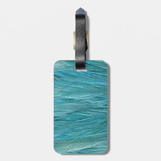 Blue Feather Gepäckanhänger (Rückseite vertikal)