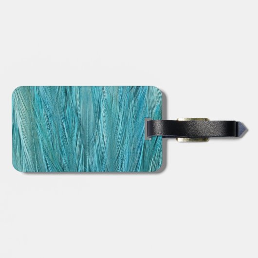 Blue Feather Gepäckanhänger (Rückseite horizontal)