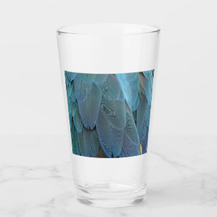 Blue Feather Glas